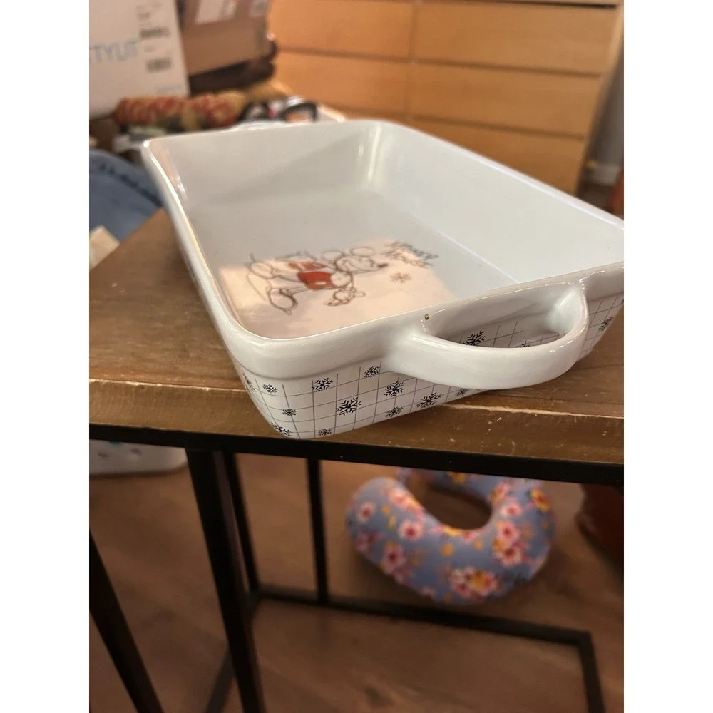 Disney Mickey Minnie Mouse Sketchbook Christmas‎ Rectangle Baker Baking Dish